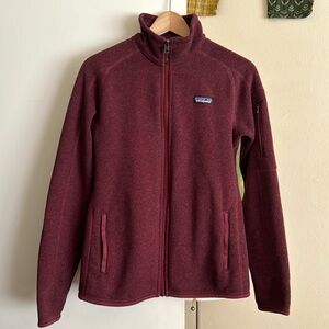 Patagonia women’s better sweater wine burgundy medium zip up jacket